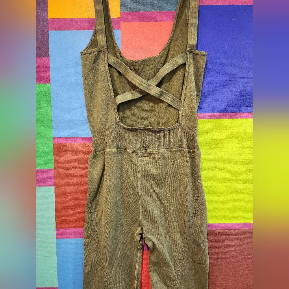 Free People Movement Good Karama Onesie- Secret Moss (XS/S) - Picture 5 of 5